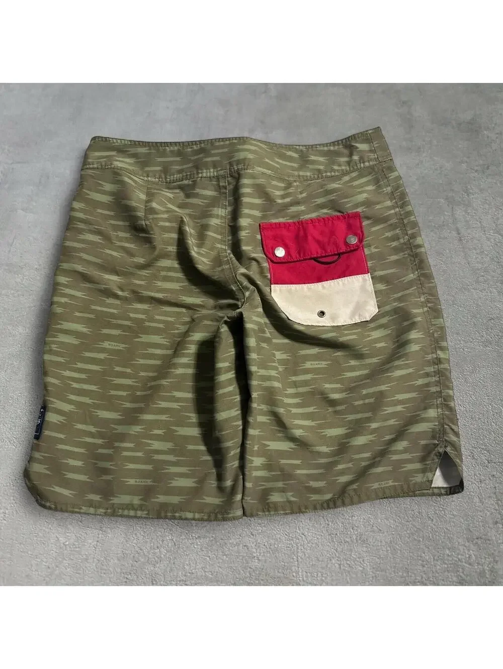 unique green camo roark swim shorts